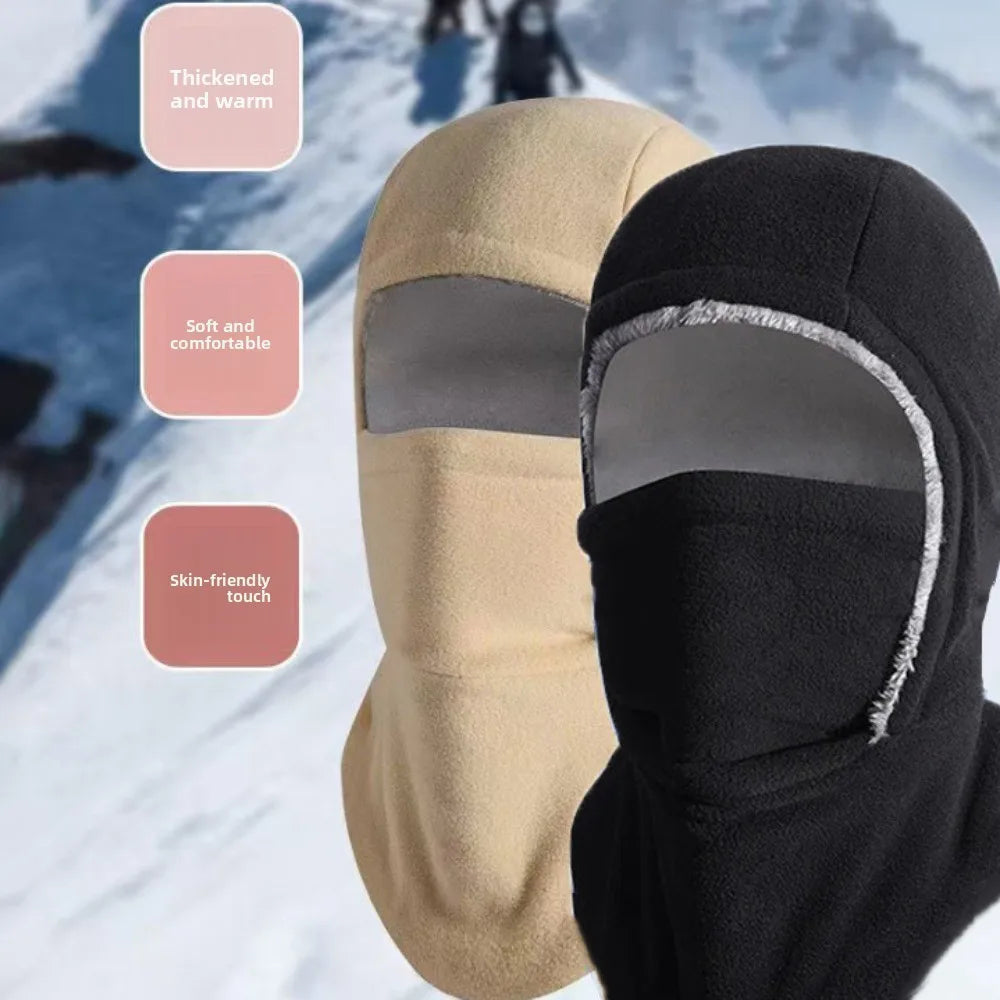Neck Protection Balaclava Cycling Cap Fleece Thermal Warm Hat Mask Cold-proof Thicken Ski Windproof Cap Winter