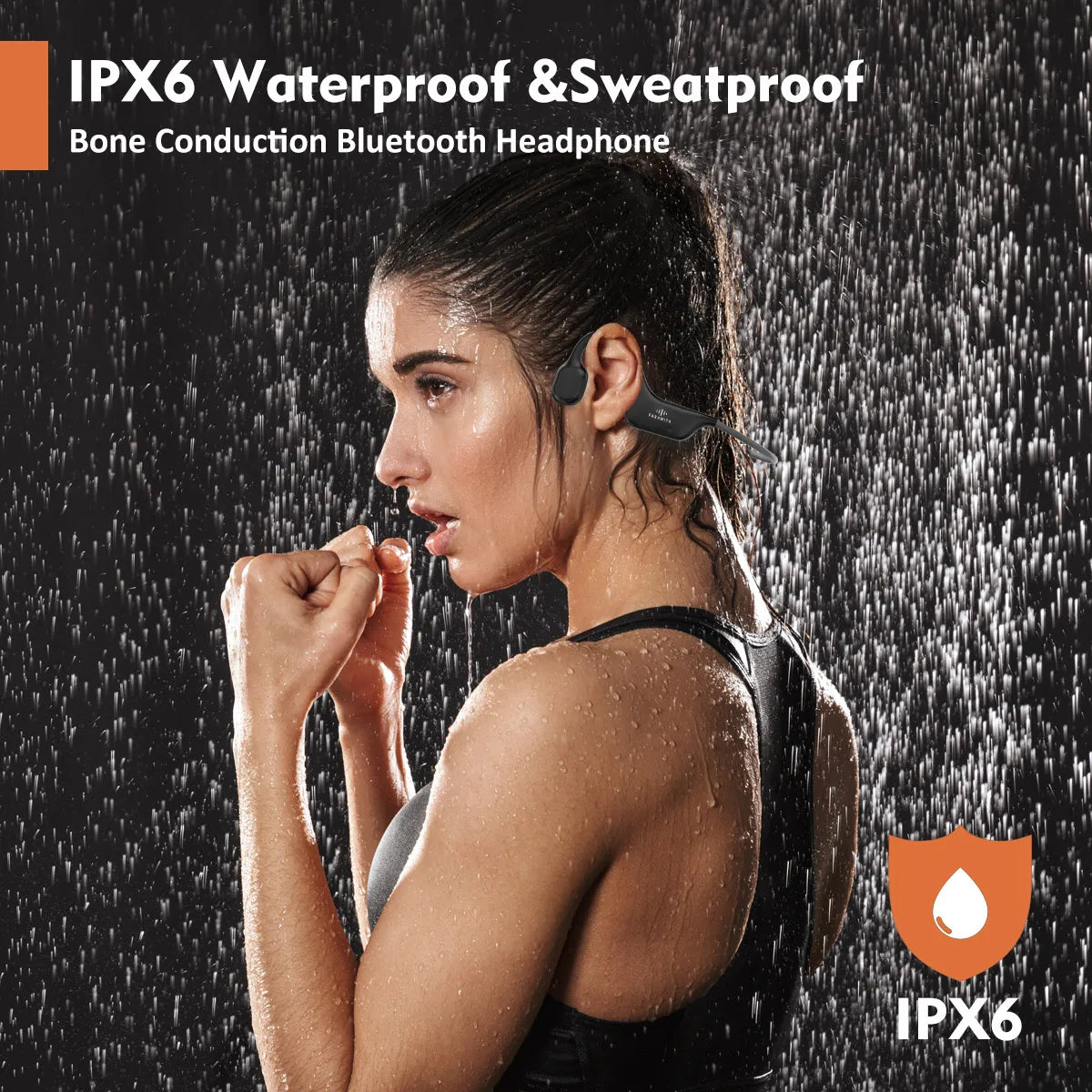 PARAMITA Real Bone Conduction Headphones Bluetooth Wireless Earphones Waterproof Sports Headset with Mic for Workouts Running