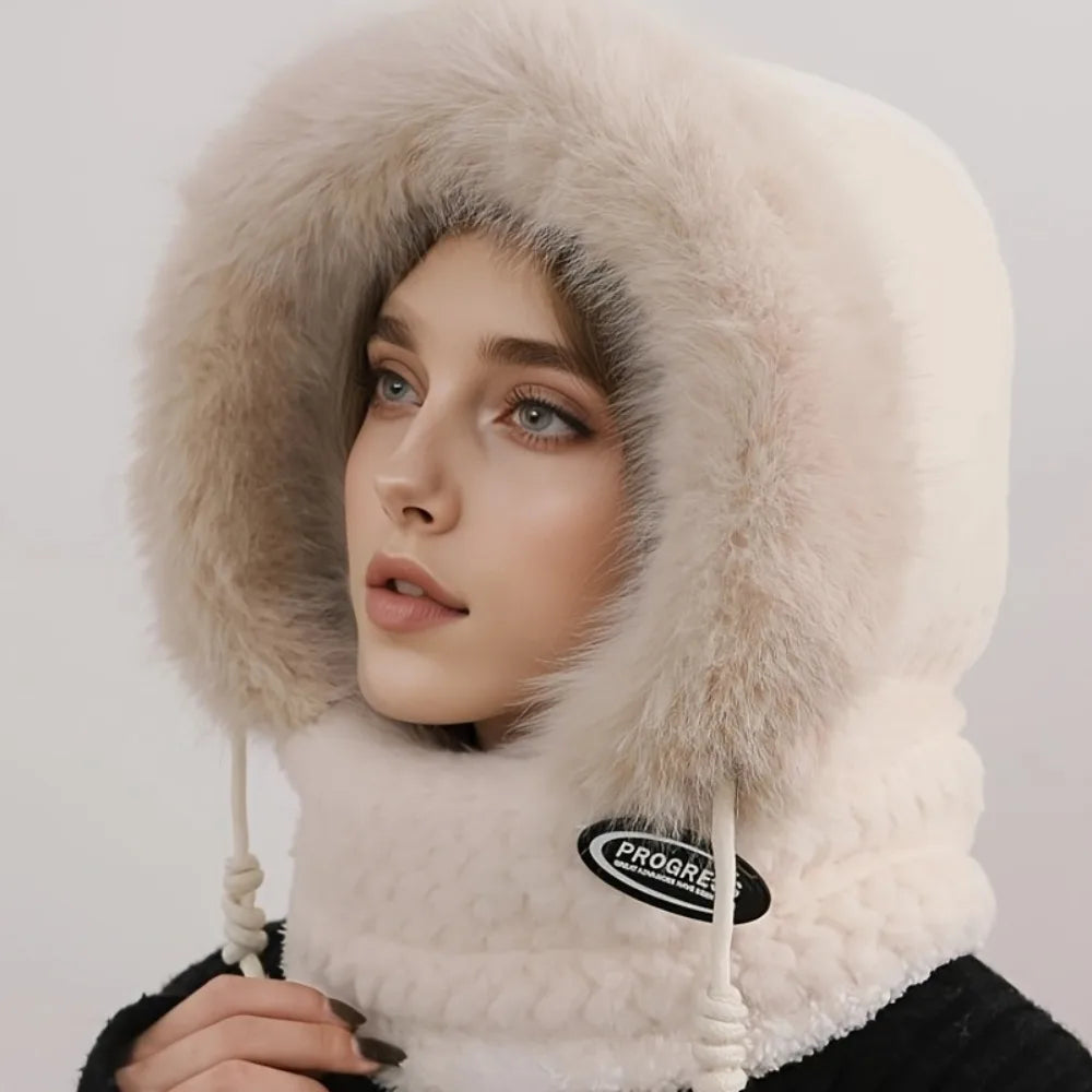 Winter Hat Scarf Mask Balaclava for Cold Weather Windproof Riding Cycling Fleece Ear Protection Warm Headwear Face Cover Outdoor