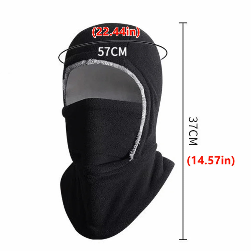 Neck Protection Balaclava Cycling Cap Fleece Thermal Warm Hat Mask Cold-proof Thicken Ski Windproof Cap Winter