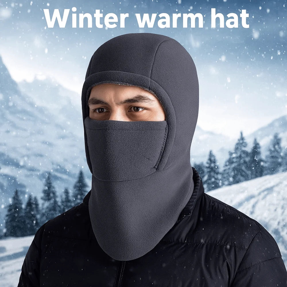 Neck Protection Balaclava Cycling Cap Fleece Thermal Warm Hat Mask Cold-proof Thicken Ski Windproof Cap Winter
