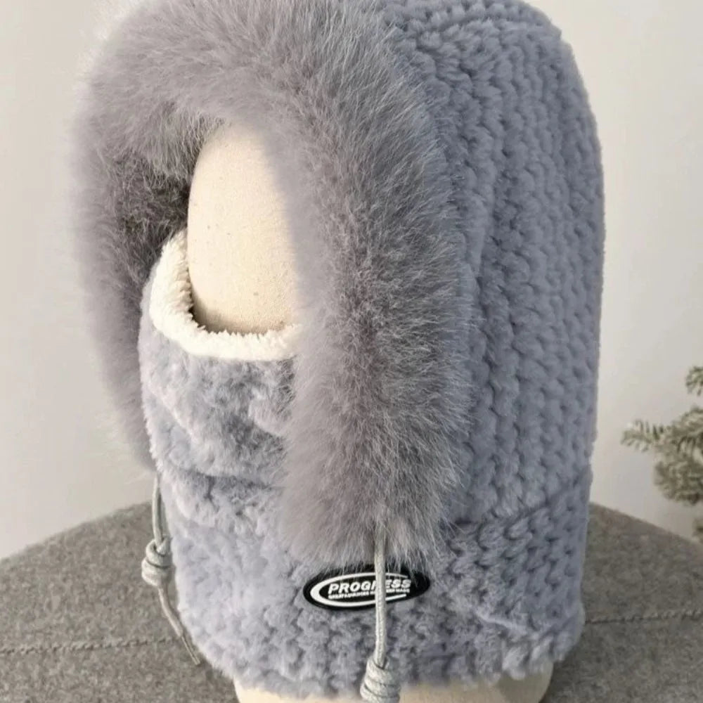 Winter Hat Scarf Mask Balaclava for Cold Weather Windproof Riding Cycling Fleece Ear Protection Warm Headwear Face Cover Outdoor